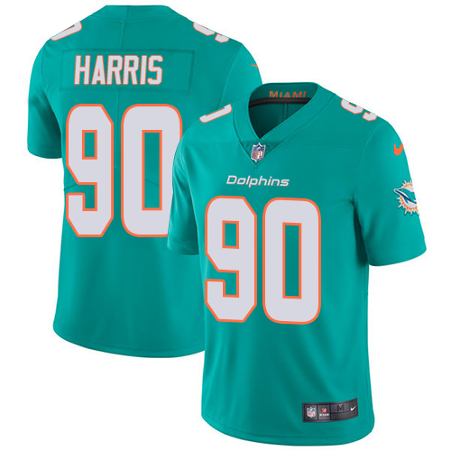 Nike Miami Dolphins #90 Charles Harris Aqua Green Team Color Youth Stitched NFL Vapor Untouchable Limited Jersey->youth nfl jersey->Youth Jersey
